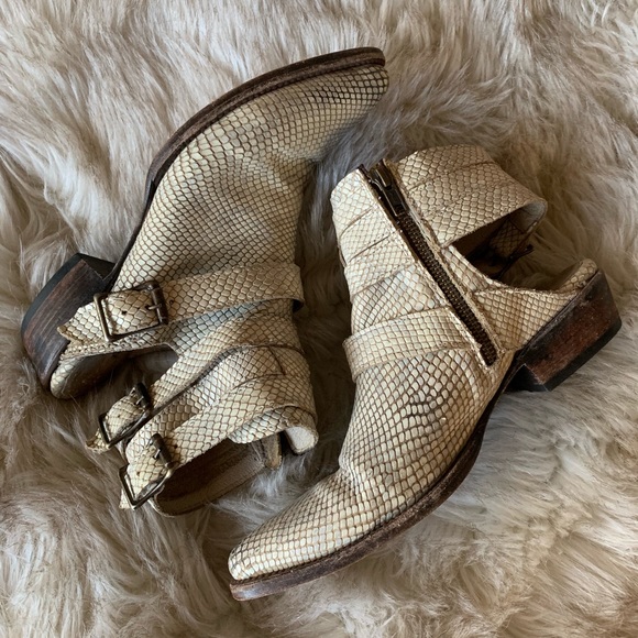 freebird snakeskin booties